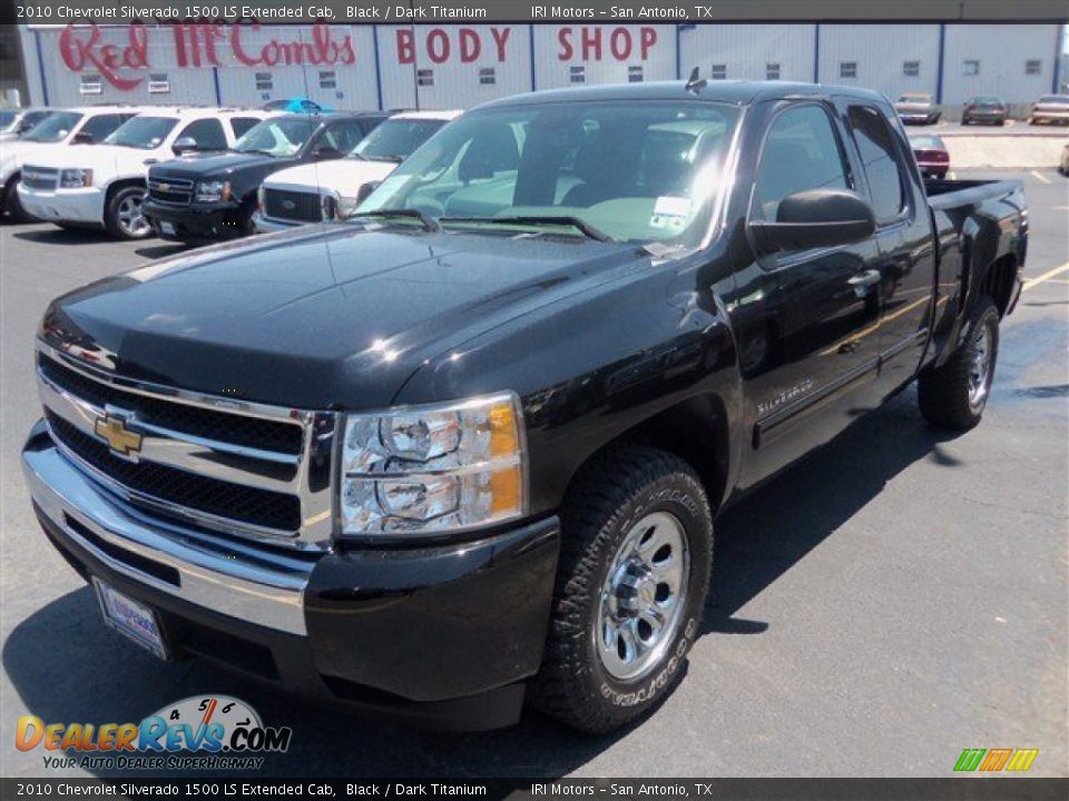 2010 Chevrolet Silverado 1500 LS Extended Cab Black / Dark Titanium Photo #1