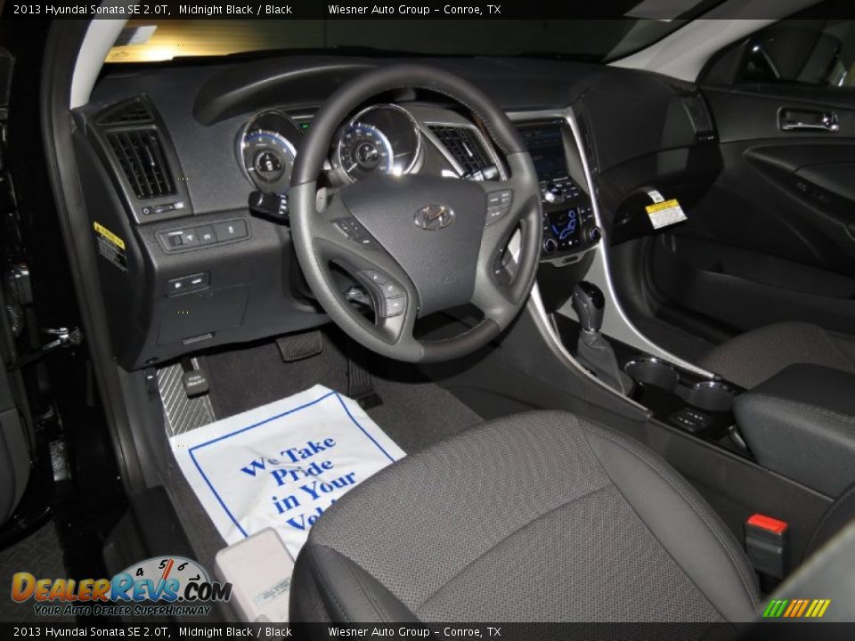 2013 Hyundai Sonata SE 2.0T Midnight Black / Black Photo #4