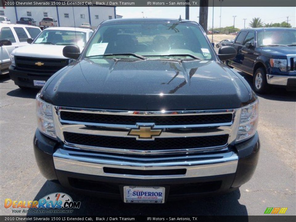 2010 Chevrolet Silverado 1500 LS Extended Cab Black / Dark Titanium Photo #2