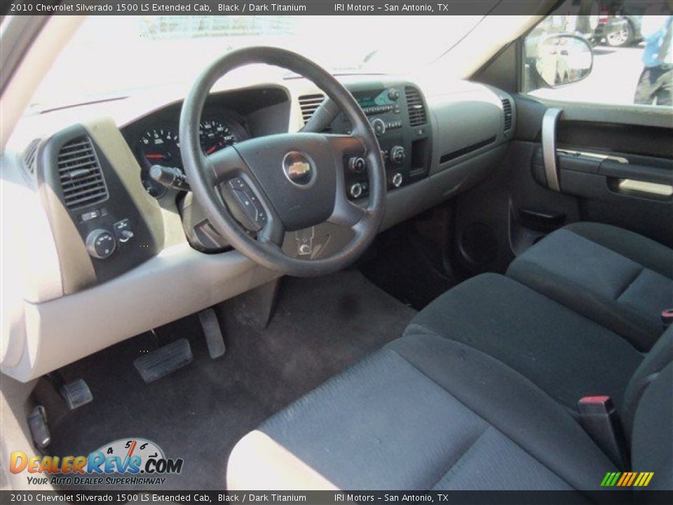 2010 Chevrolet Silverado 1500 LS Extended Cab Black / Dark Titanium Photo #9