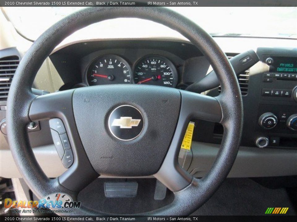 2010 Chevrolet Silverado 1500 LS Extended Cab Black / Dark Titanium Photo #13