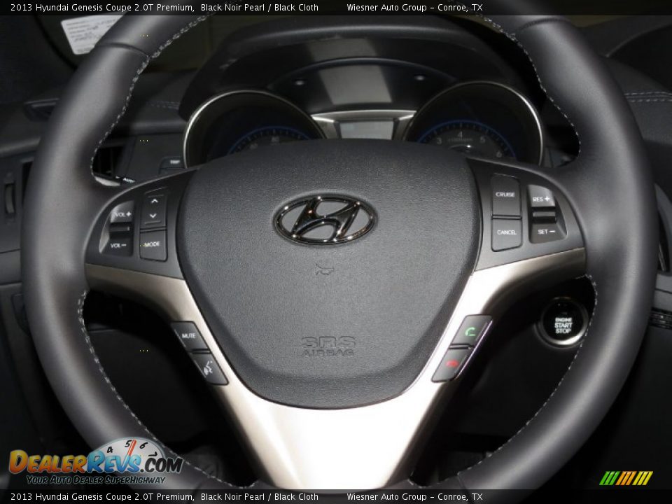 2013 Hyundai Genesis Coupe 2.0T Premium Black Noir Pearl / Black Cloth Photo #4