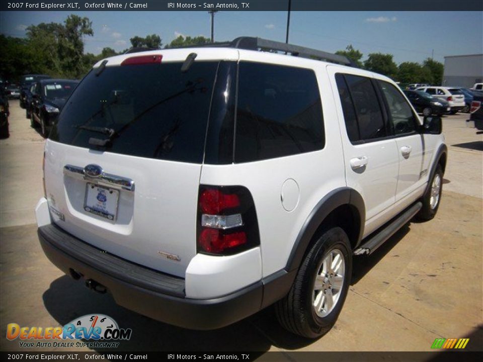 2007 Ford Explorer XLT Oxford White / Camel Photo #6