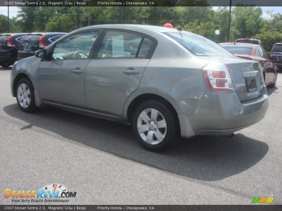 2007 Nissan Sentra 2.0 Magnetic Gray / Beige Photo #3
