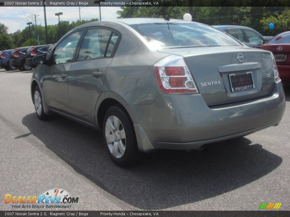 2007 Nissan Sentra 2.0 Magnetic Gray / Beige Photo #4