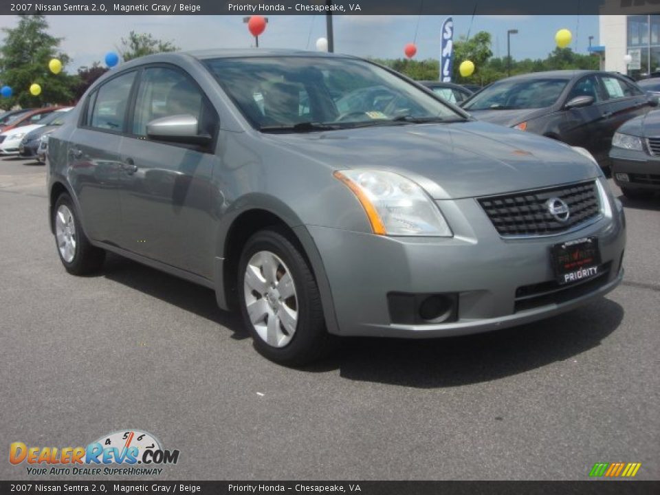 2007 Nissan Sentra 2.0 Magnetic Gray / Beige Photo #6