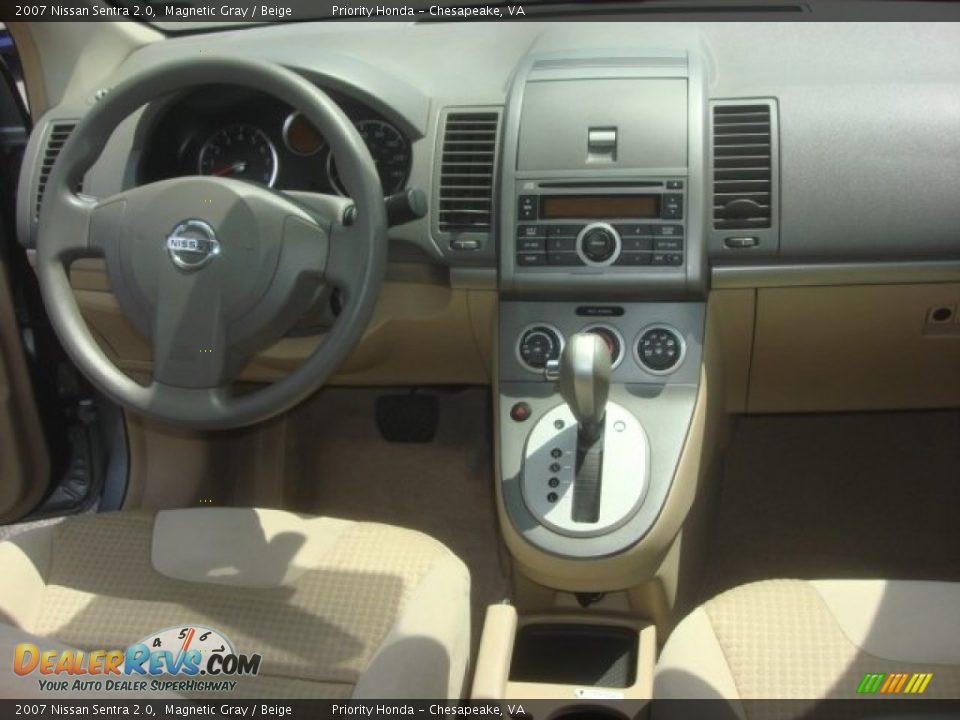 2007 Nissan Sentra 2.0 Magnetic Gray / Beige Photo #11