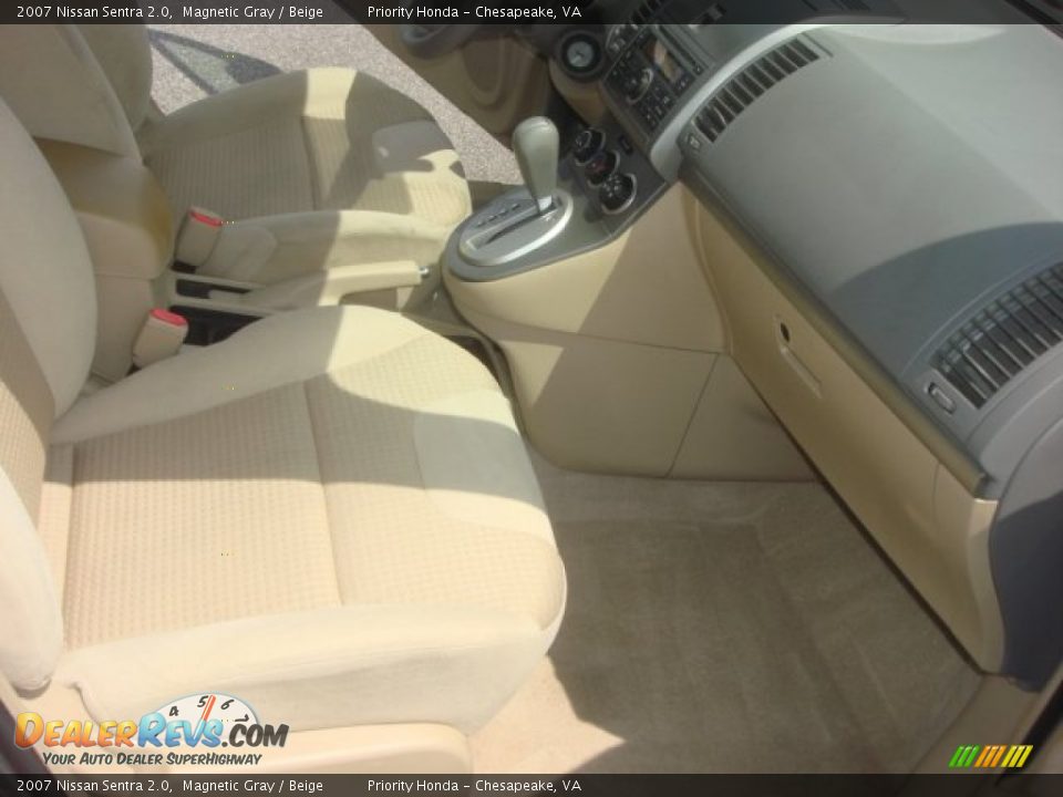 2007 Nissan Sentra 2.0 Magnetic Gray / Beige Photo #12