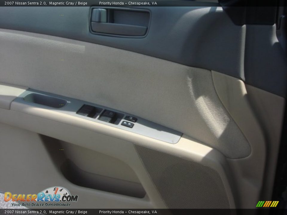 2007 Nissan Sentra 2.0 Magnetic Gray / Beige Photo #14