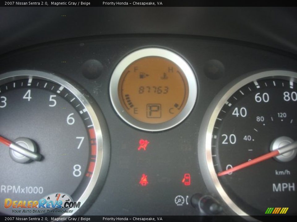 2007 Nissan Sentra 2.0 Magnetic Gray / Beige Photo #15