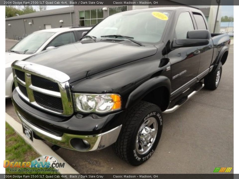 2004 Dodge Ram 2500 SLT Quad Cab 4x4 Black / Dark Slate Gray Photo #1