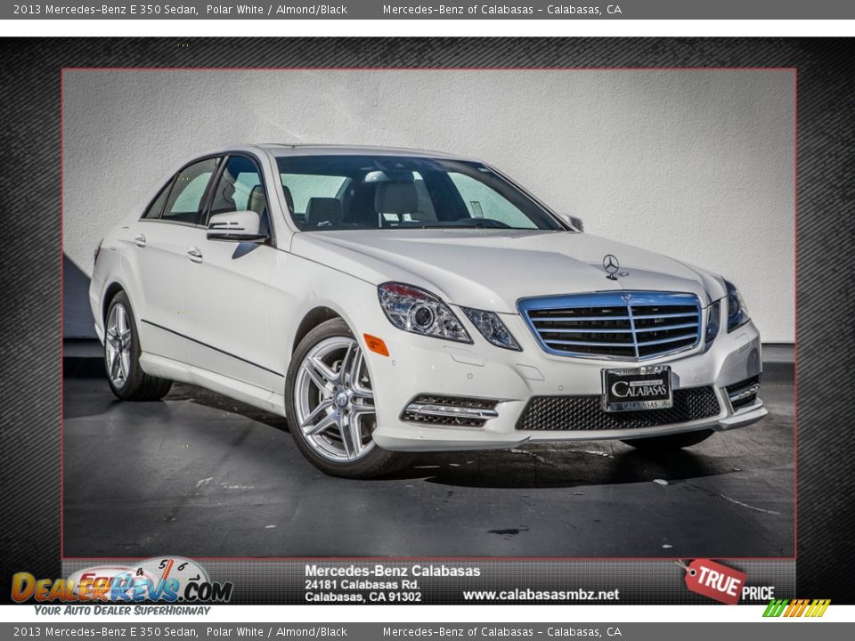 2013 Mercedes-Benz E 350 Sedan Polar White / Almond/Black Photo #1