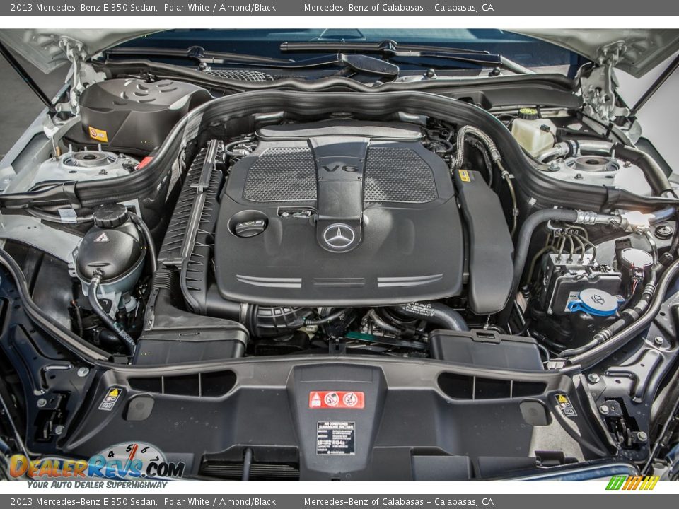 2013 Mercedes-Benz E 350 Sedan Polar White / Almond/Black Photo #9