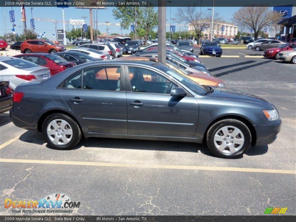 2009 Hyundai Sonata GLS Slate Blue / Gray Photo #4