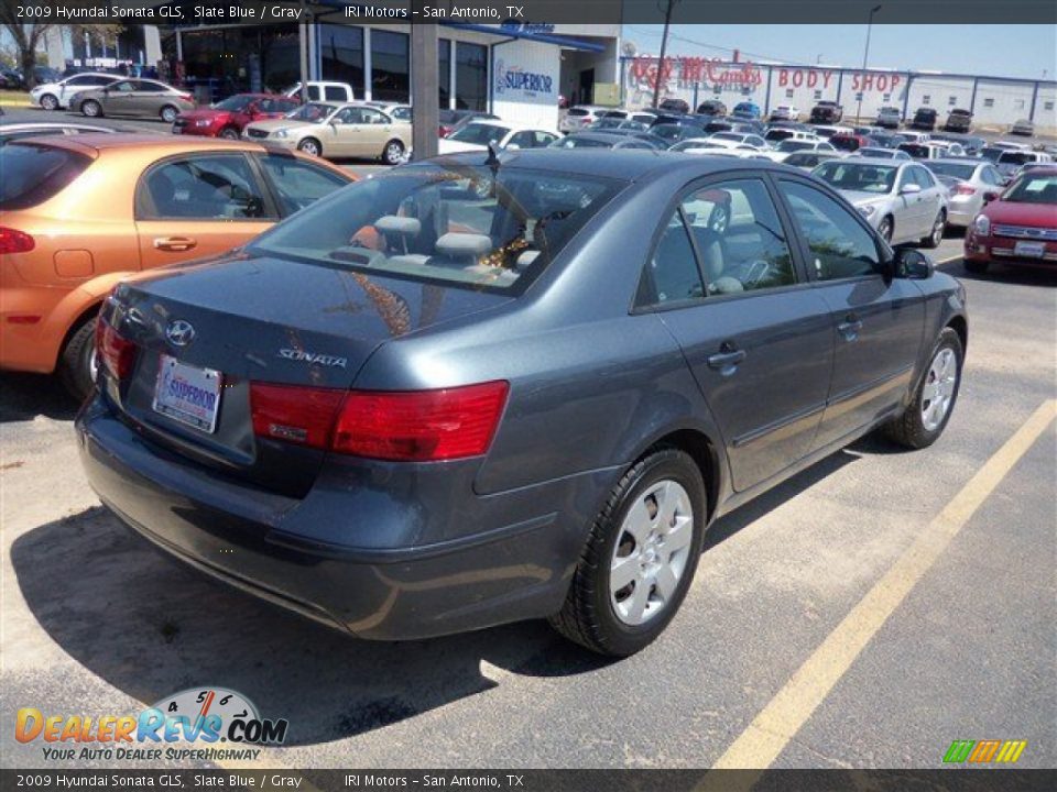 2009 Hyundai Sonata GLS Slate Blue / Gray Photo #5