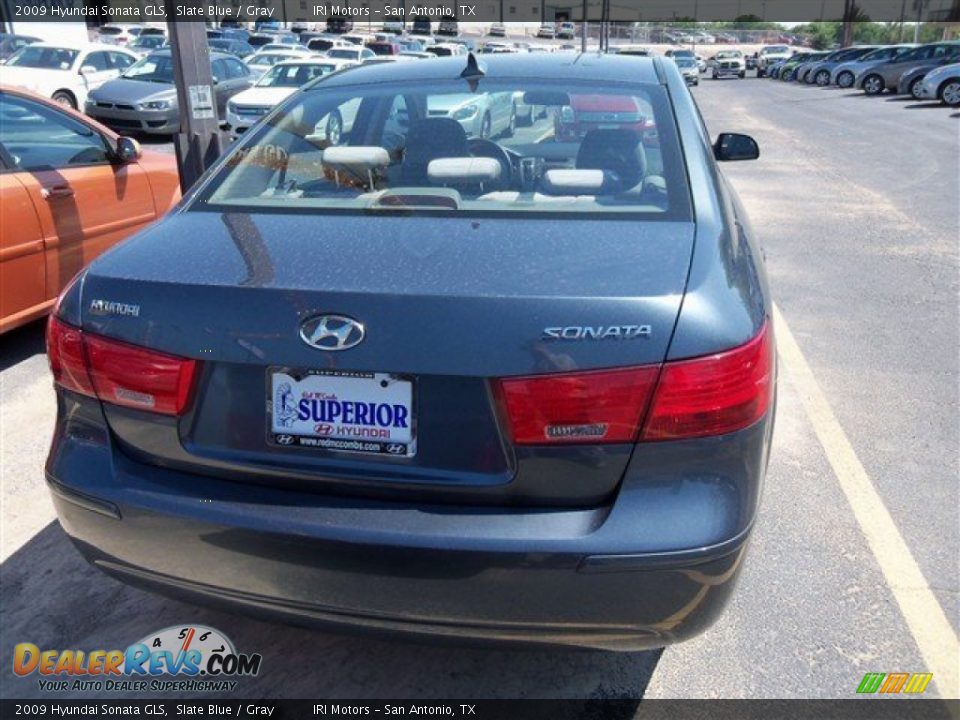 2009 Hyundai Sonata GLS Slate Blue / Gray Photo #6