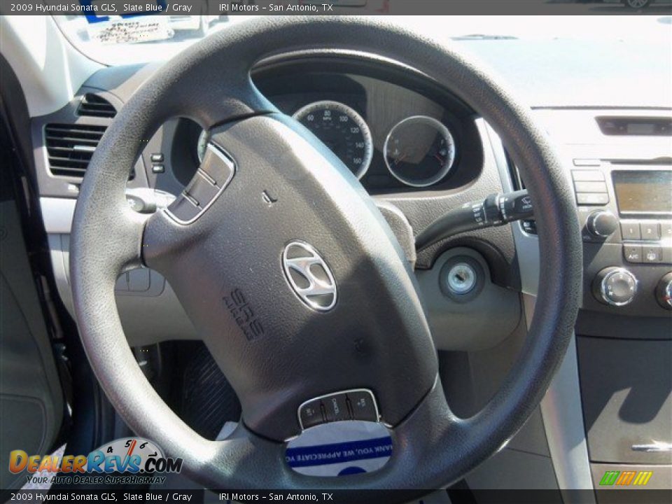 2009 Hyundai Sonata GLS Slate Blue / Gray Photo #12
