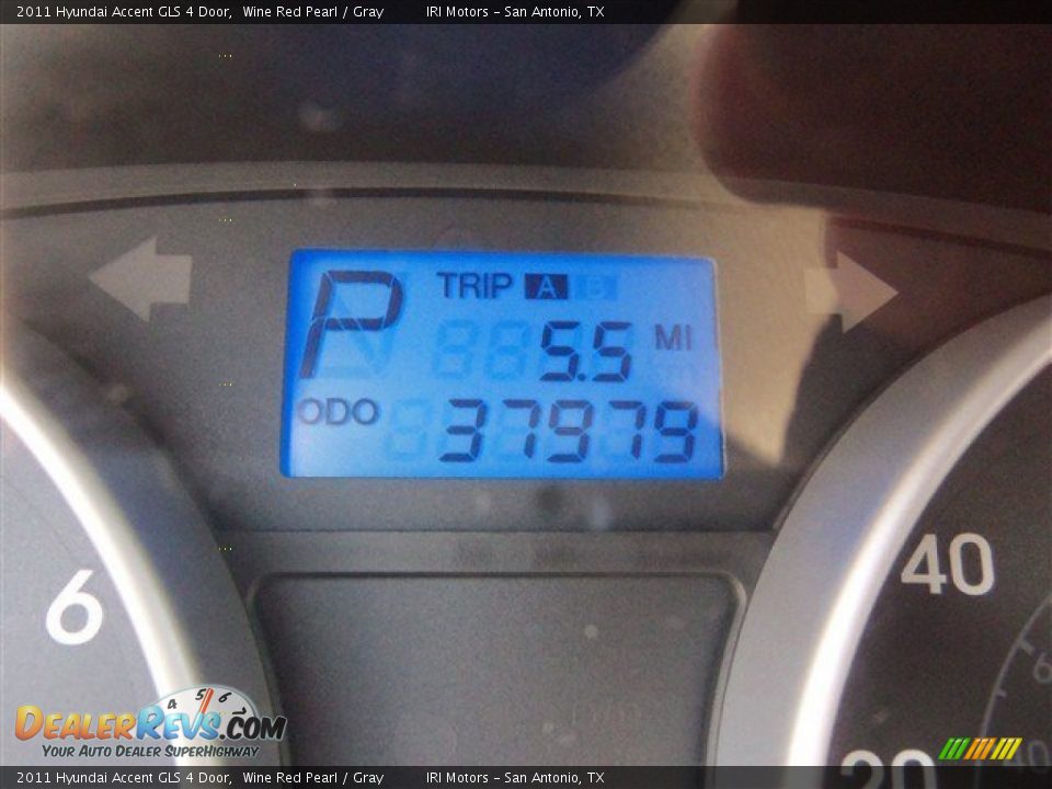 2011 Hyundai Accent GLS 4 Door Wine Red Pearl / Gray Photo #15