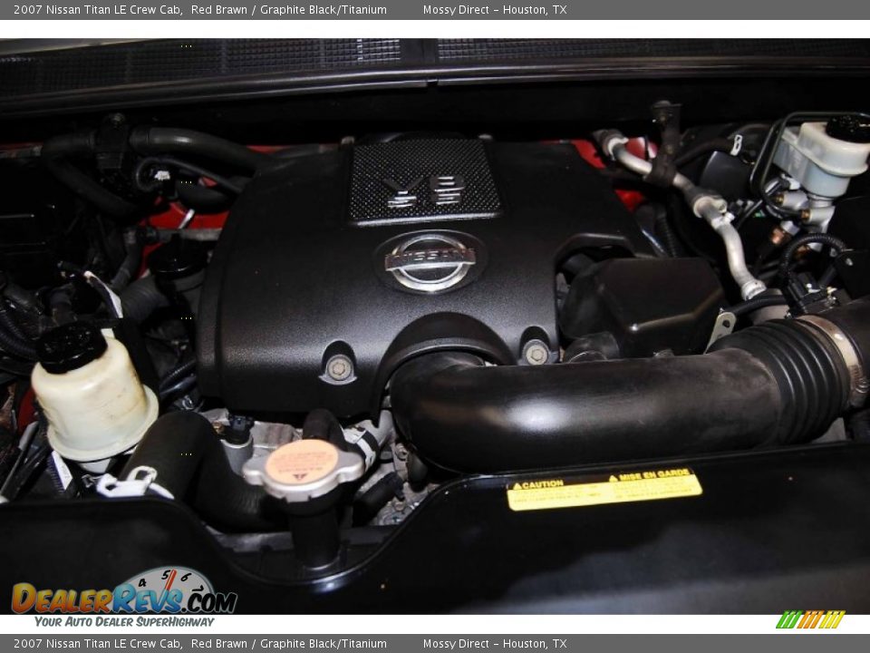 2007 Nissan Titan LE Crew Cab Red Brawn / Graphite Black/Titanium Photo #24