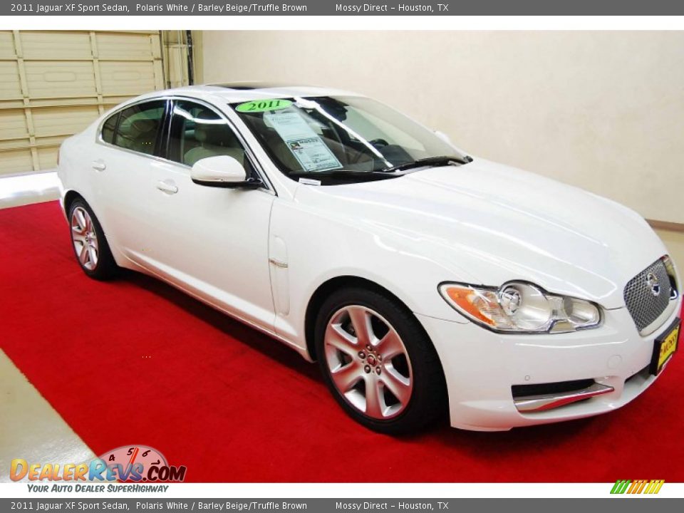 2011 Jaguar XF Sport Sedan Polaris White / Barley Beige/Truffle Brown Photo #1