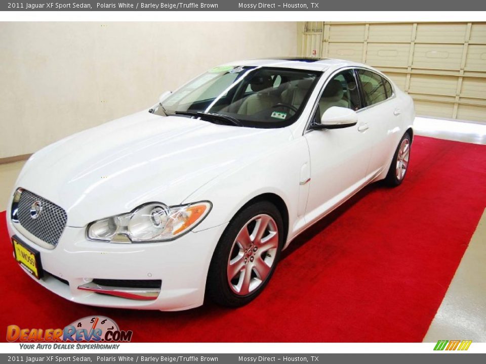 2011 Jaguar XF Sport Sedan Polaris White / Barley Beige/Truffle Brown Photo #3