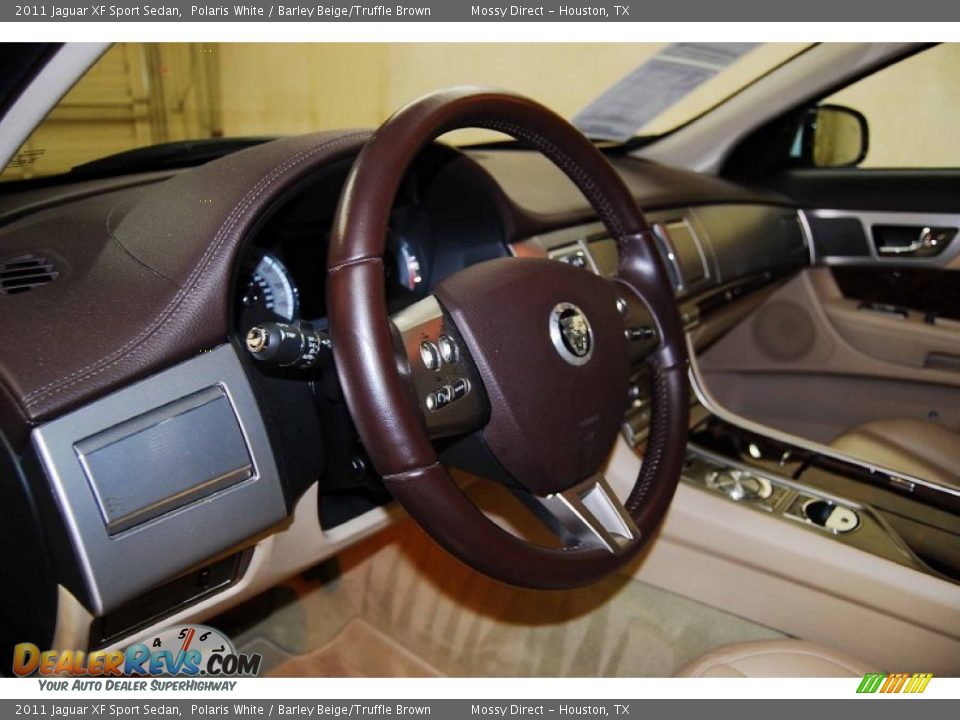2011 Jaguar XF Sport Sedan Polaris White / Barley Beige/Truffle Brown Photo #11