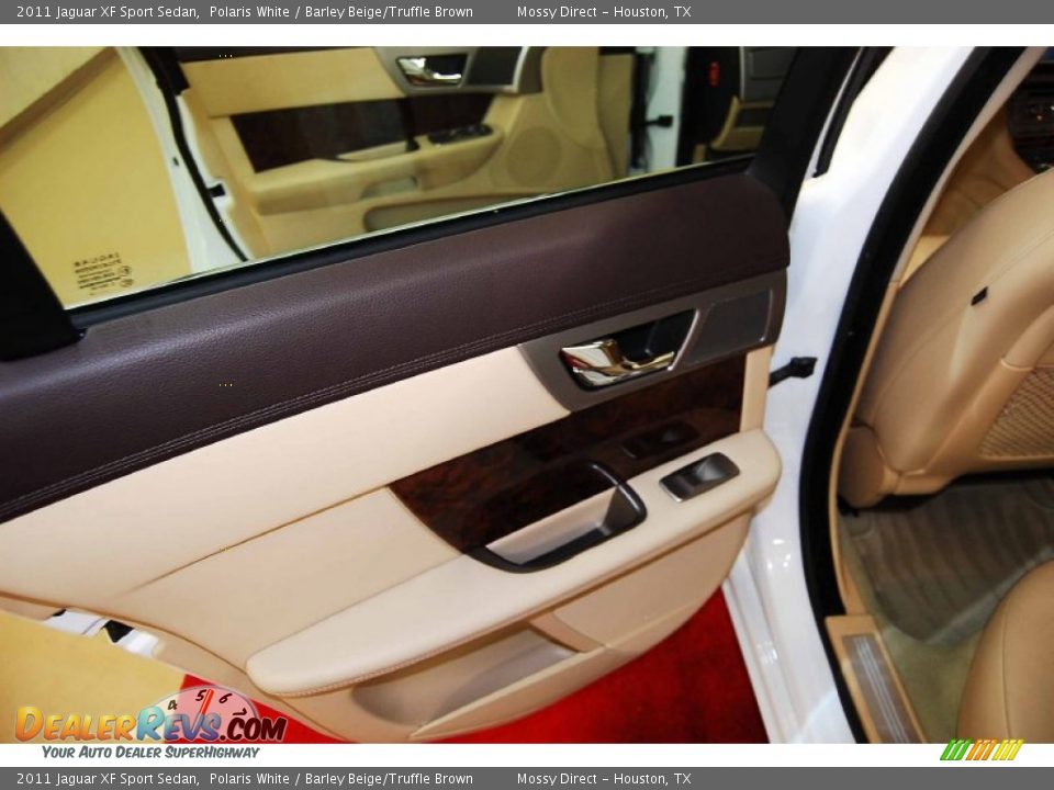 2011 Jaguar XF Sport Sedan Polaris White / Barley Beige/Truffle Brown Photo #13