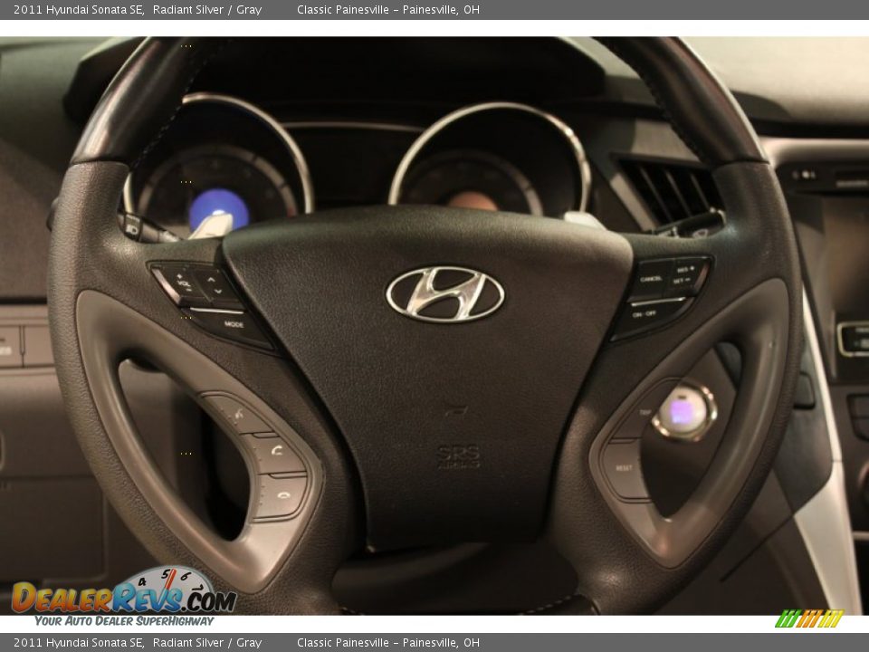 2011 Hyundai Sonata SE Radiant Silver / Gray Photo #7