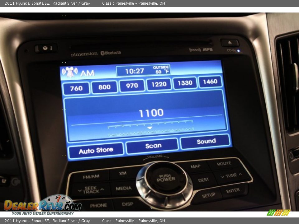 2011 Hyundai Sonata SE Radiant Silver / Gray Photo #10
