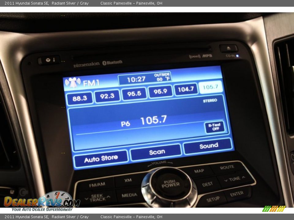 2011 Hyundai Sonata SE Radiant Silver / Gray Photo #11
