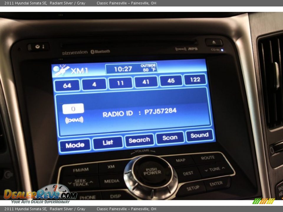 2011 Hyundai Sonata SE Radiant Silver / Gray Photo #12