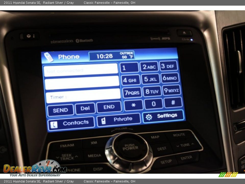 2011 Hyundai Sonata SE Radiant Silver / Gray Photo #14