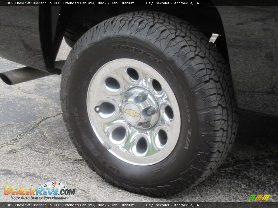2009 Chevrolet Silverado 1500 LS Extended Cab 4x4 Black / Dark Titanium Photo #3