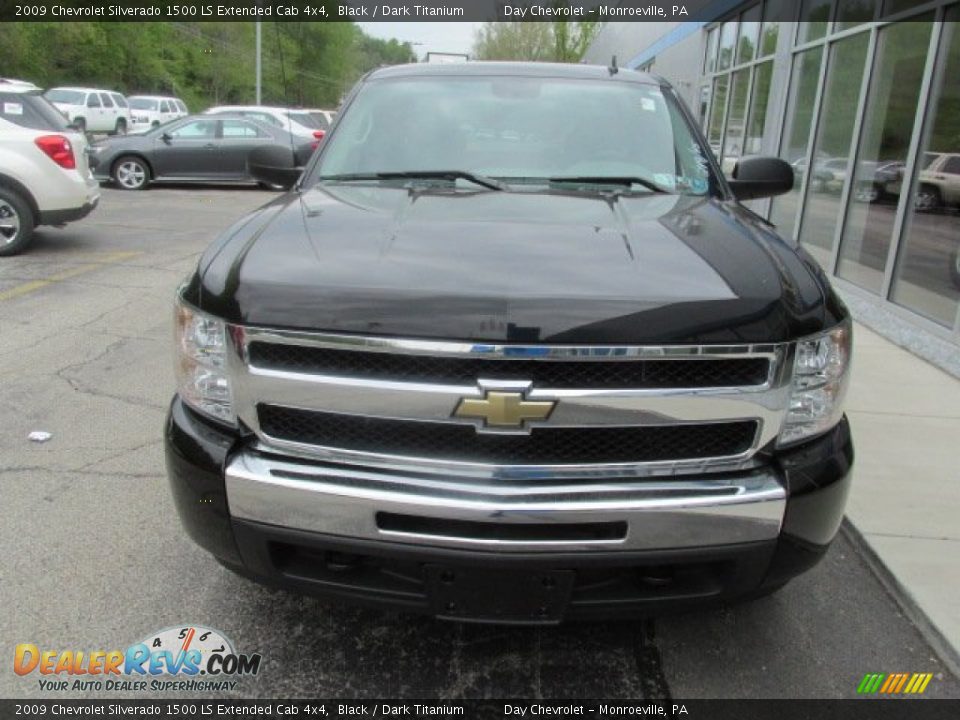 2009 Chevrolet Silverado 1500 LS Extended Cab 4x4 Black / Dark Titanium Photo #4