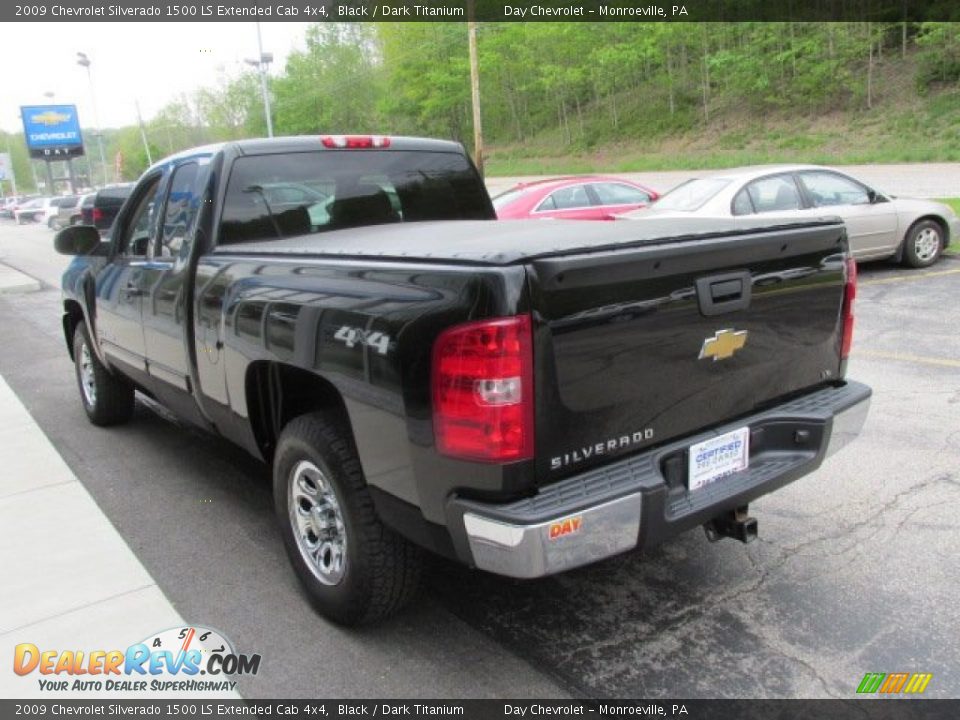 2009 Chevrolet Silverado 1500 LS Extended Cab 4x4 Black / Dark Titanium Photo #6