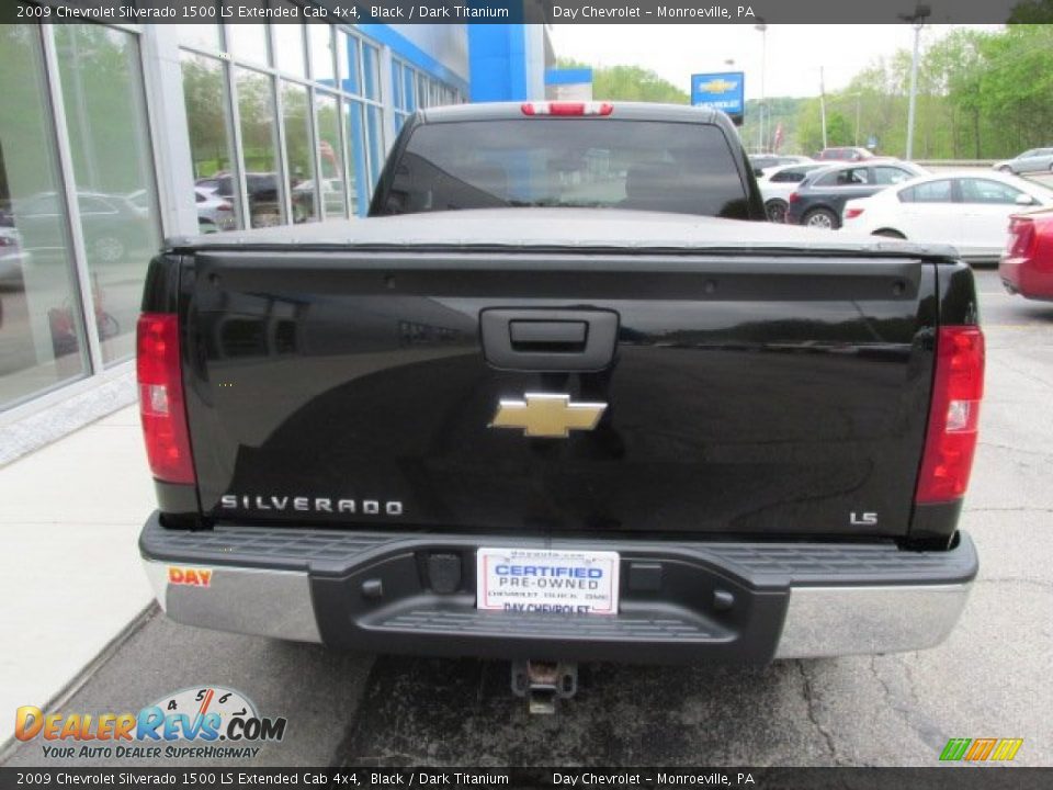 2009 Chevrolet Silverado 1500 LS Extended Cab 4x4 Black / Dark Titanium Photo #7