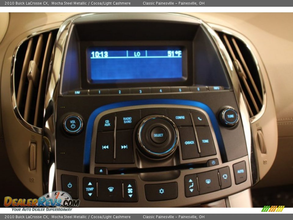 2010 Buick LaCrosse CX Mocha Steel Metallic / Cocoa/Light Cashmere Photo #13
