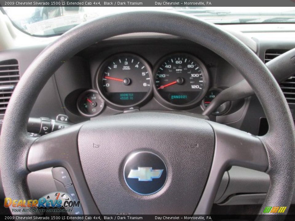 2009 Chevrolet Silverado 1500 LS Extended Cab 4x4 Black / Dark Titanium Photo #14