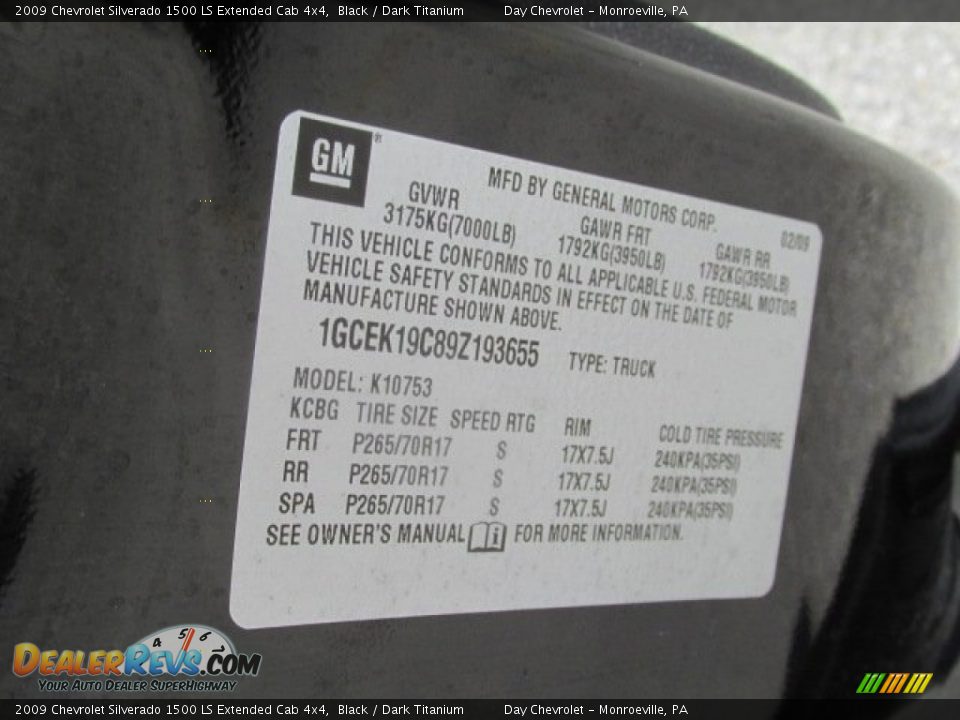 2009 Chevrolet Silverado 1500 LS Extended Cab 4x4 Black / Dark Titanium Photo #19