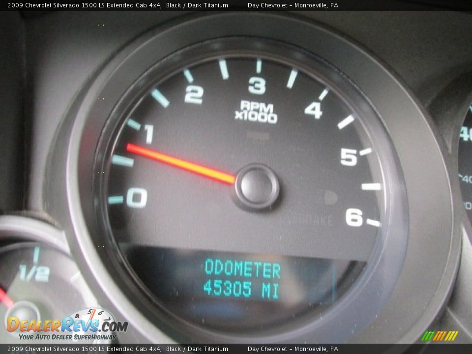 2009 Chevrolet Silverado 1500 LS Extended Cab 4x4 Black / Dark Titanium Photo #20