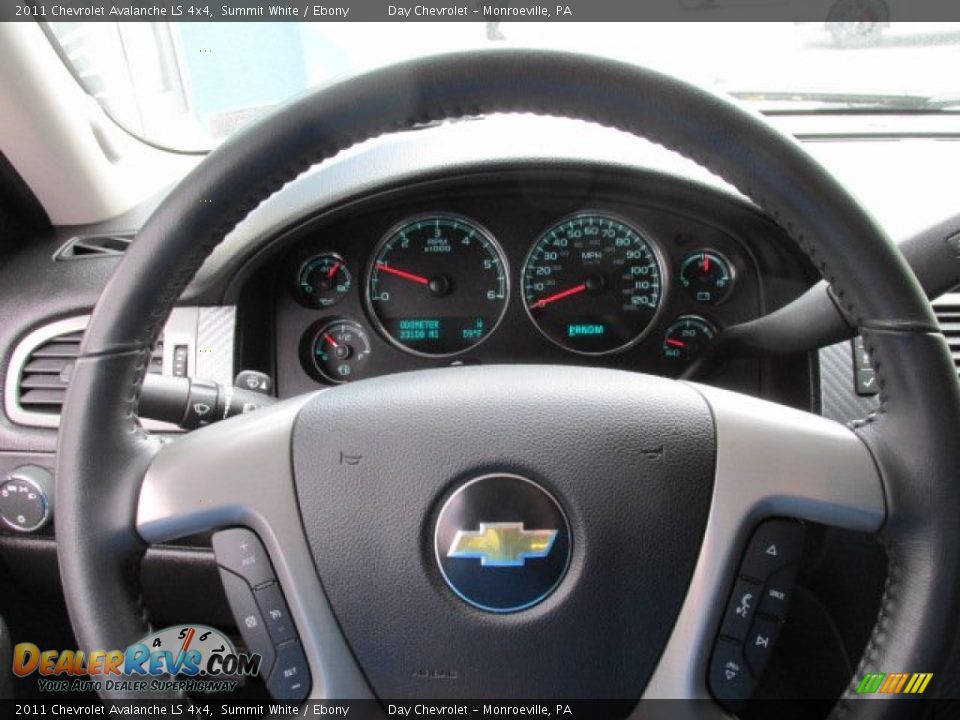 2011 Chevrolet Avalanche LS 4x4 Summit White / Ebony Photo #16