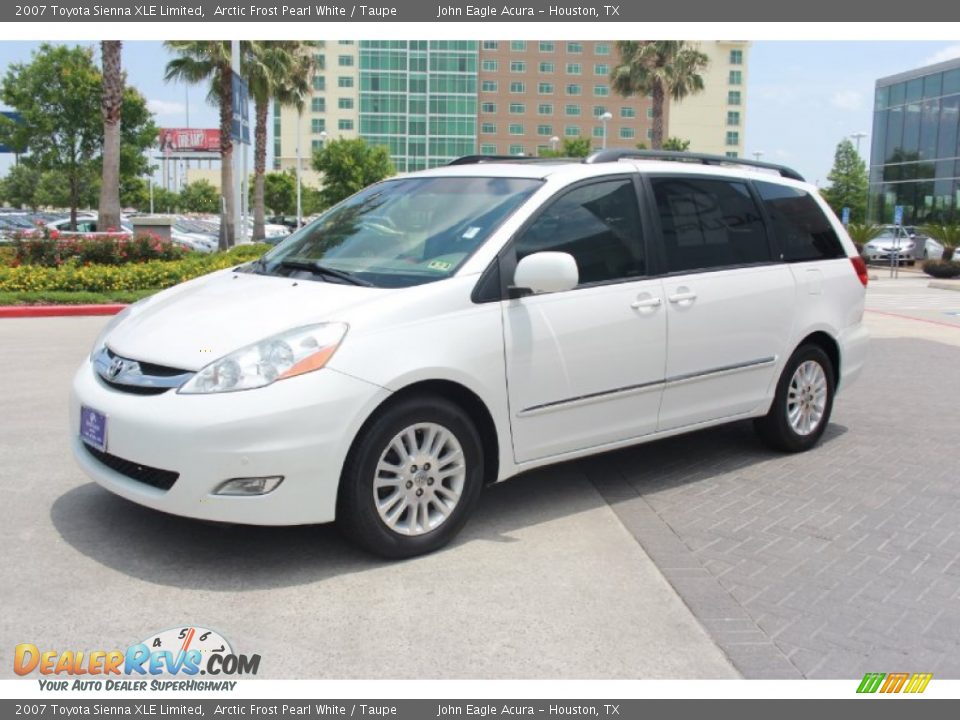 2007 Toyota Sienna XLE Limited Arctic Frost Pearl White / Taupe Photo #2