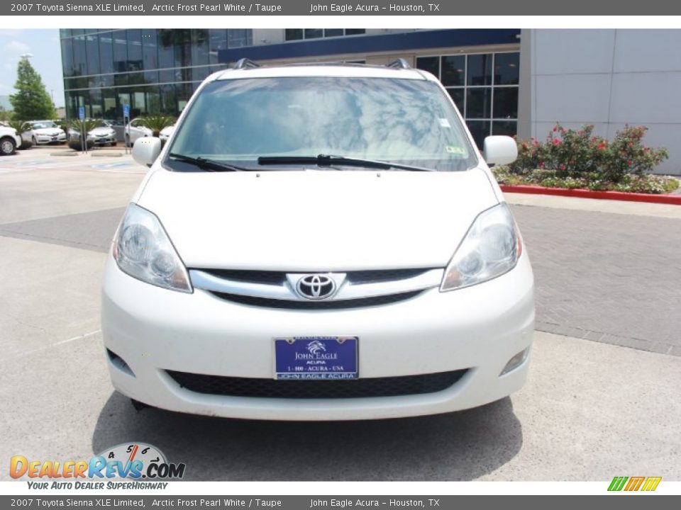 2007 Toyota Sienna XLE Limited Arctic Frost Pearl White / Taupe Photo #3