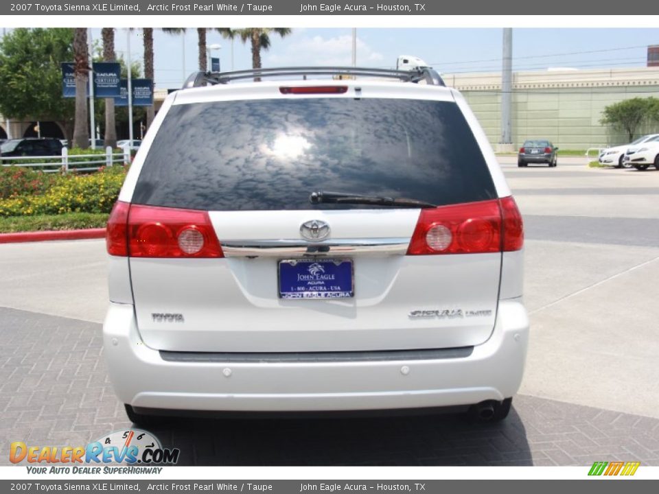 2007 Toyota Sienna XLE Limited Arctic Frost Pearl White / Taupe Photo #4