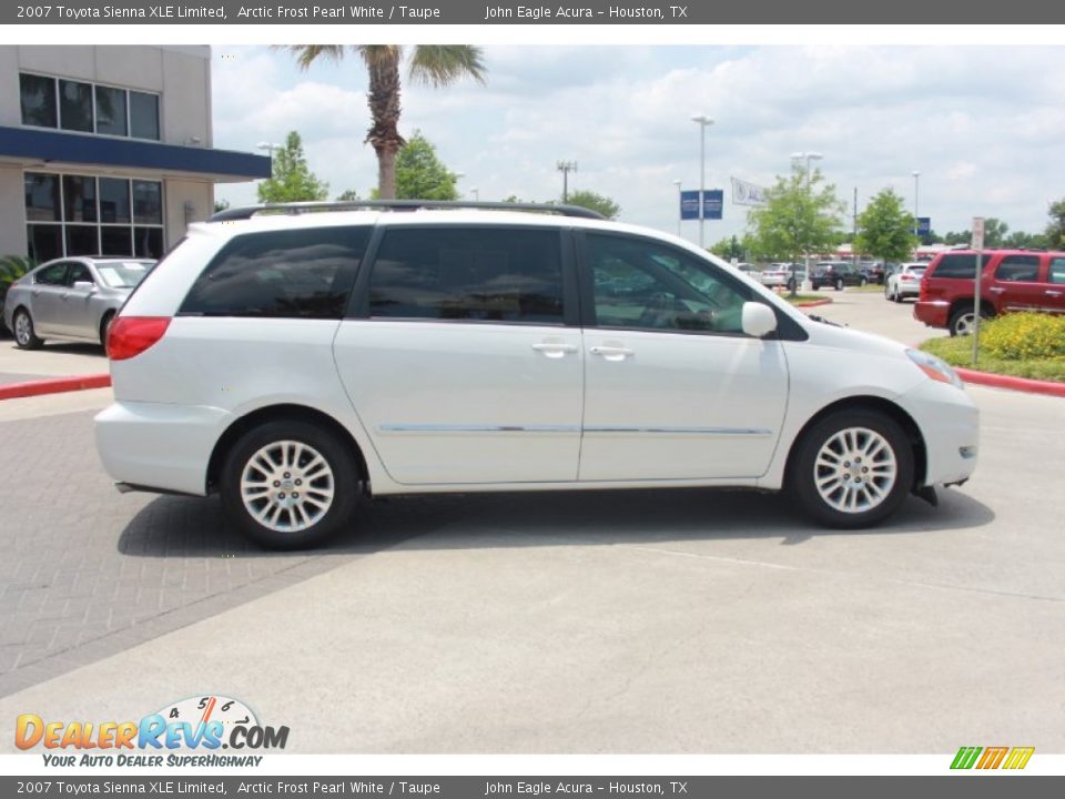 2007 Toyota Sienna XLE Limited Arctic Frost Pearl White / Taupe Photo #6