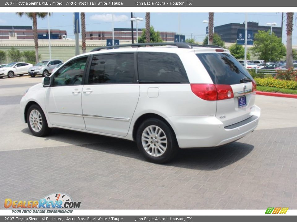 2007 Toyota Sienna XLE Limited Arctic Frost Pearl White / Taupe Photo #7