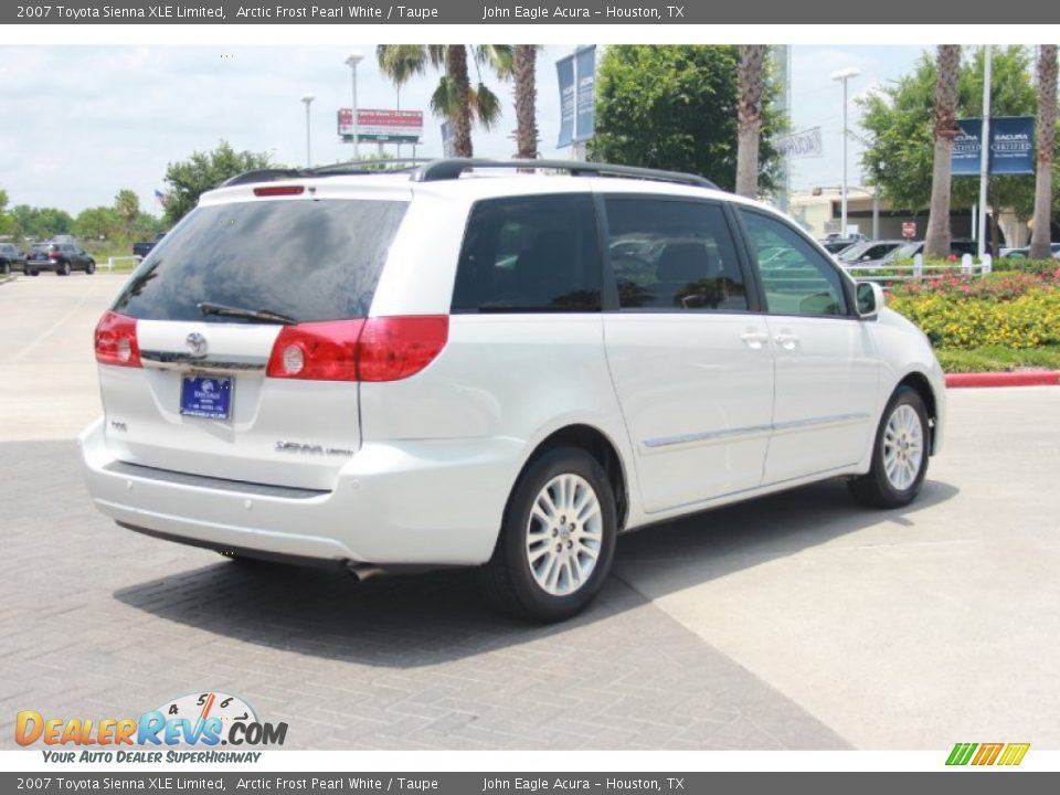 2007 Toyota Sienna XLE Limited Arctic Frost Pearl White / Taupe Photo #8