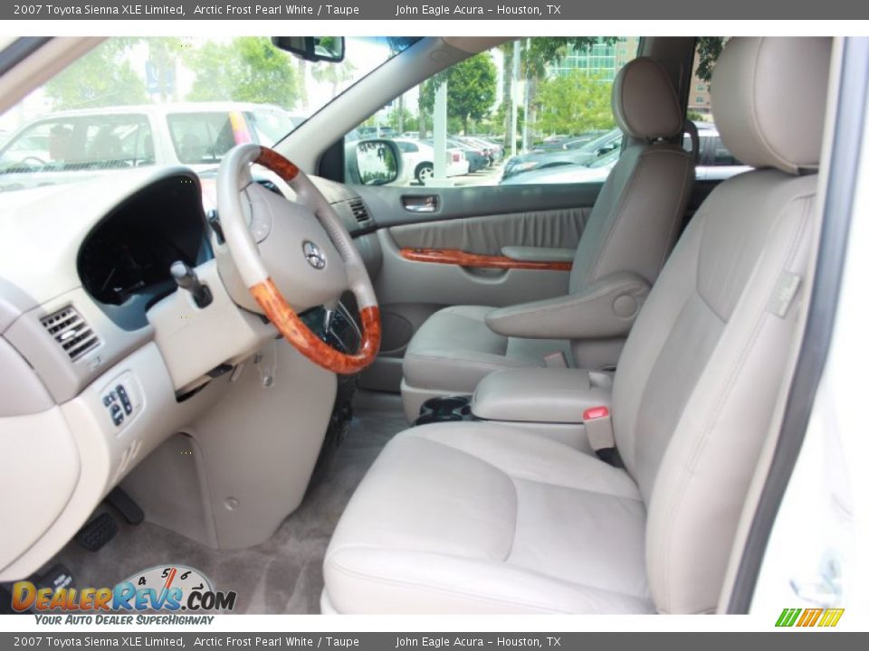 2007 Toyota Sienna XLE Limited Arctic Frost Pearl White / Taupe Photo #10