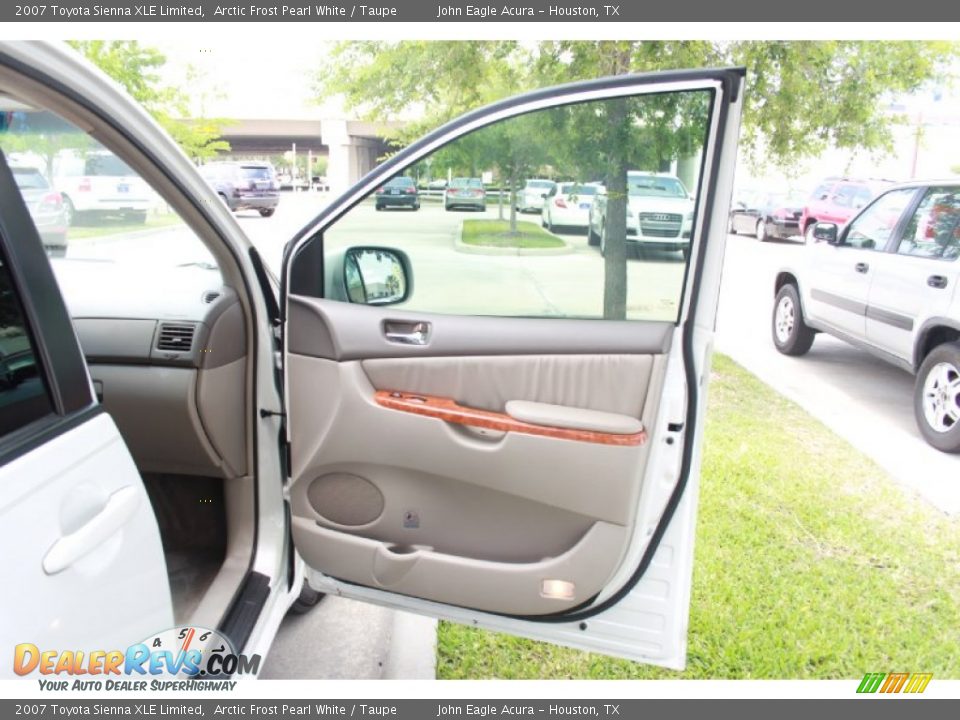 2007 Toyota Sienna XLE Limited Arctic Frost Pearl White / Taupe Photo #15