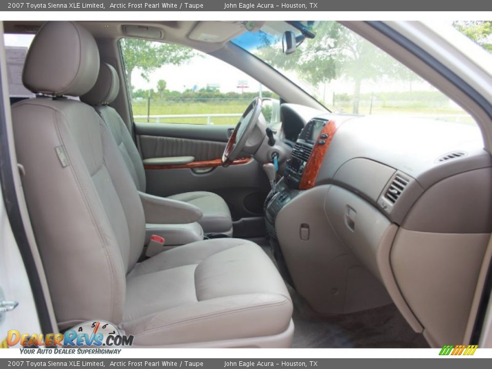 2007 Toyota Sienna XLE Limited Arctic Frost Pearl White / Taupe Photo #16